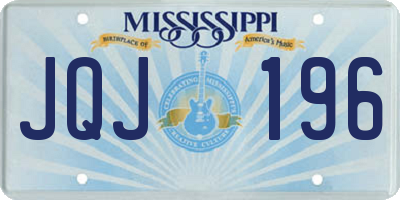 MS license plate JQJ196