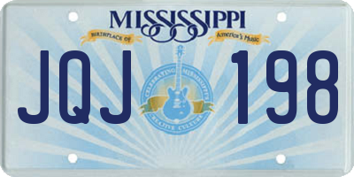 MS license plate JQJ198