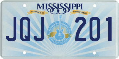 MS license plate JQJ201