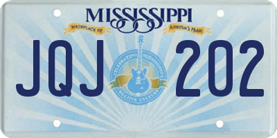 MS license plate JQJ202