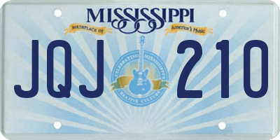 MS license plate JQJ210