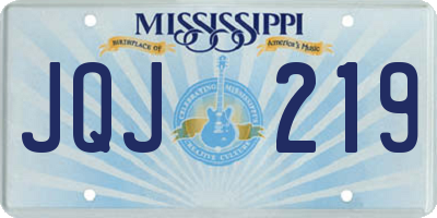 MS license plate JQJ219