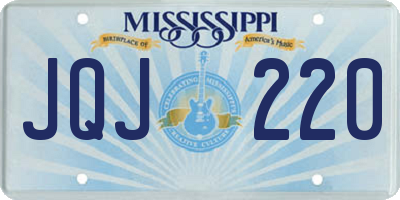 MS license plate JQJ220