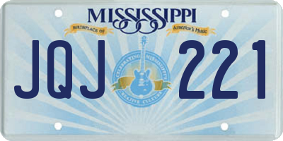 MS license plate JQJ221