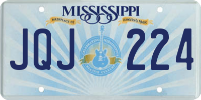 MS license plate JQJ224