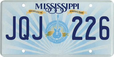 MS license plate JQJ226