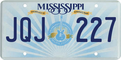 MS license plate JQJ227