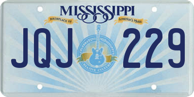 MS license plate JQJ229