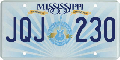 MS license plate JQJ230