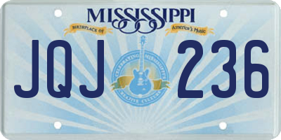 MS license plate JQJ236