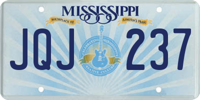 MS license plate JQJ237