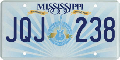 MS license plate JQJ238