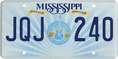 MS license plate JQJ240