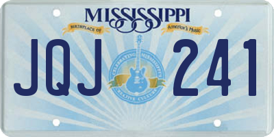 MS license plate JQJ241