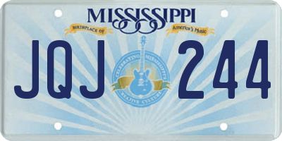 MS license plate JQJ244