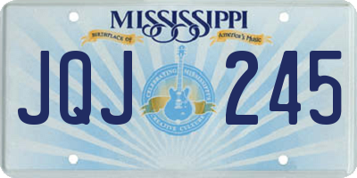MS license plate JQJ245