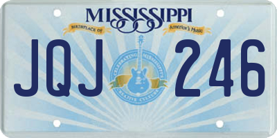 MS license plate JQJ246