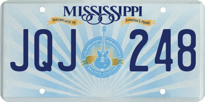 MS license plate JQJ248
