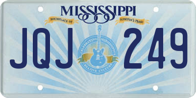 MS license plate JQJ249