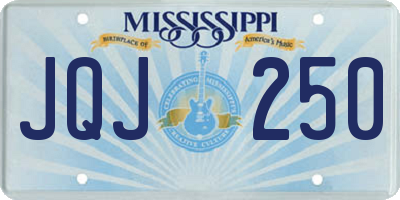 MS license plate JQJ250