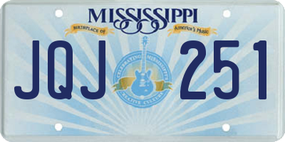 MS license plate JQJ251