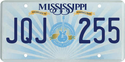 MS license plate JQJ255
