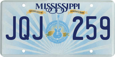 MS license plate JQJ259