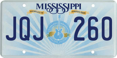 MS license plate JQJ260