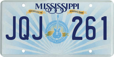 MS license plate JQJ261