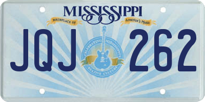 MS license plate JQJ262