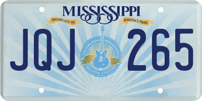 MS license plate JQJ265