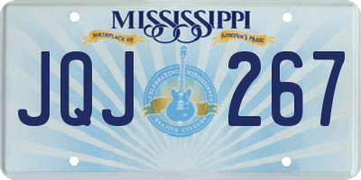 MS license plate JQJ267