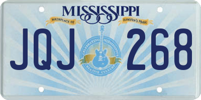 MS license plate JQJ268