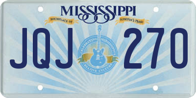 MS license plate JQJ270