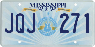 MS license plate JQJ271