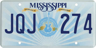 MS license plate JQJ274