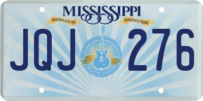 MS license plate JQJ276