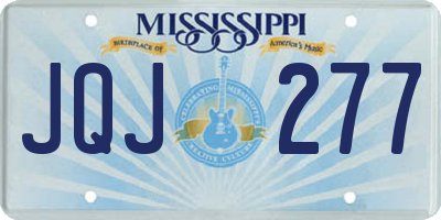 MS license plate JQJ277