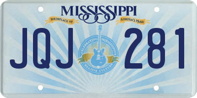 MS license plate JQJ281