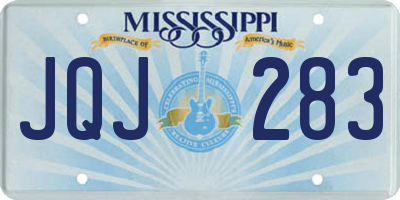 MS license plate JQJ283