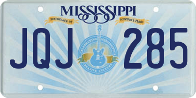 MS license plate JQJ285
