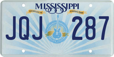 MS license plate JQJ287