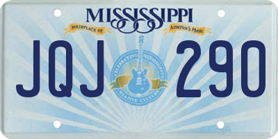 MS license plate JQJ290