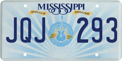 MS license plate JQJ293