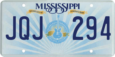 MS license plate JQJ294
