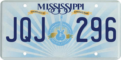 MS license plate JQJ296