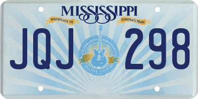 MS license plate JQJ298