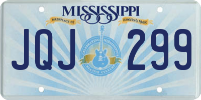 MS license plate JQJ299