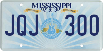 MS license plate JQJ300
