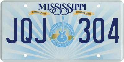 MS license plate JQJ304